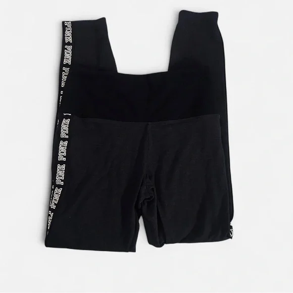 Victoria's Secret PINK Charcoal Leggings with Pink Logo - Picture 4 of 4